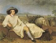 TISCHBEIN, Johann Heinrich Wilhelm Goethe in the Roman Campagna (mk08) oil painting